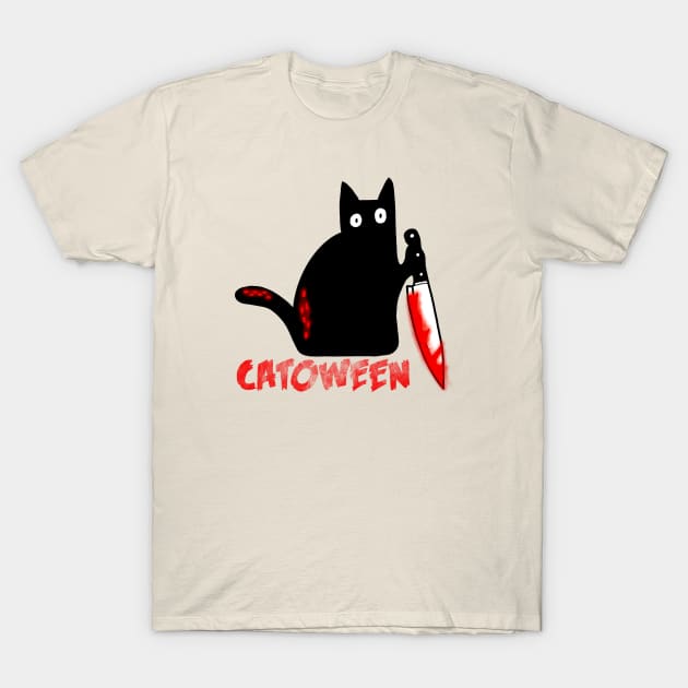 Halloween Cat // Catoween T-Shirt by KnockDown